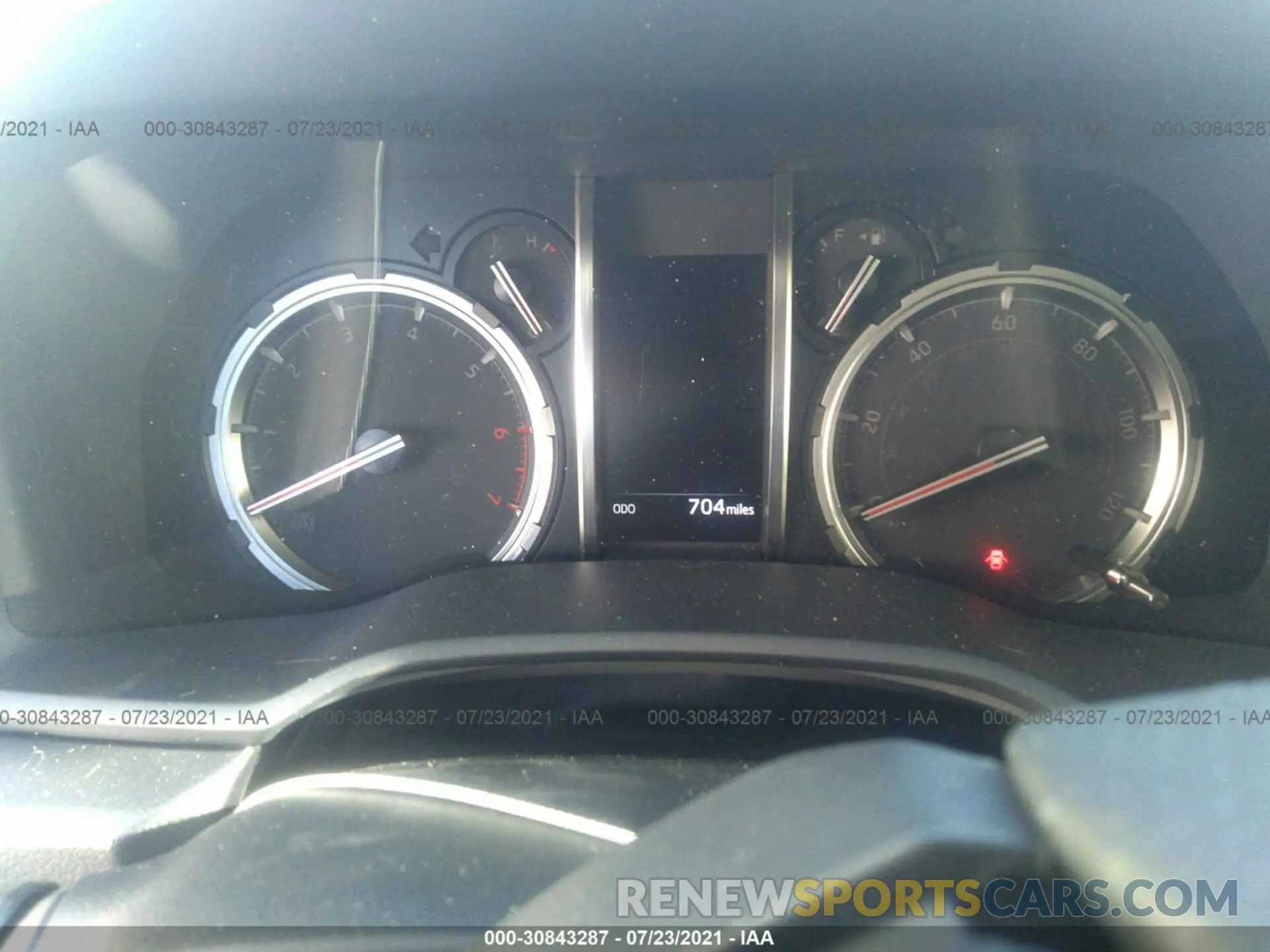 7 fotografías del automóvil dañado JTERU5JR4M5935791 TOYOTA 4RUNNER 2021