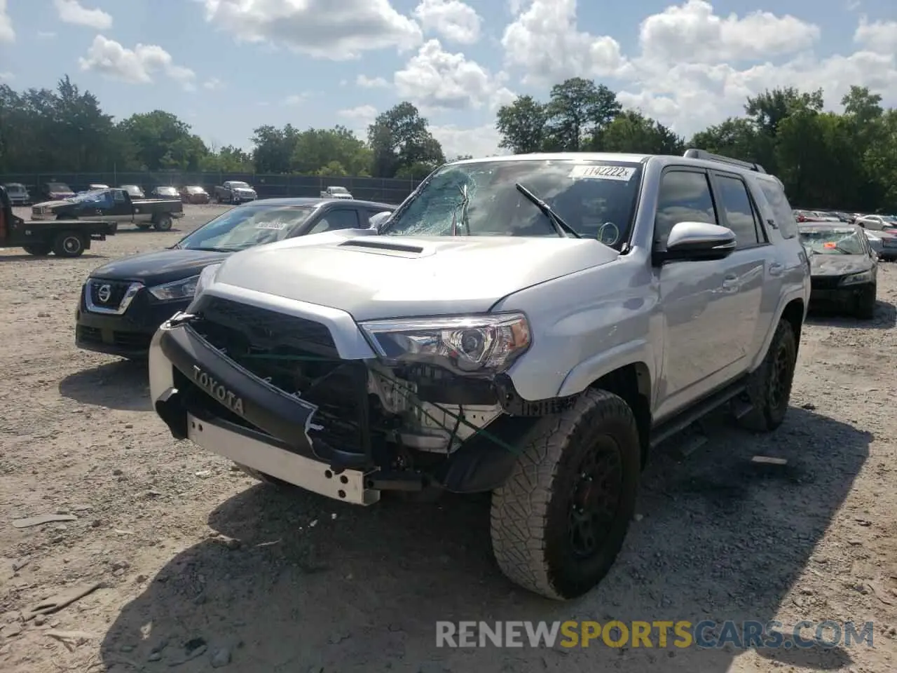 2 fotografías del automóvil dañado JTERU5JR5M5926517 TOYOTA 4RUNNER 2021