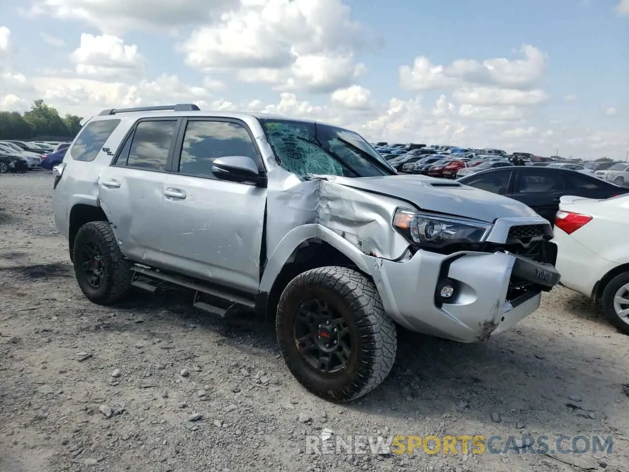 9 fotografías del automóvil dañado JTERU5JR5M5926517 TOYOTA 4RUNNER 2021