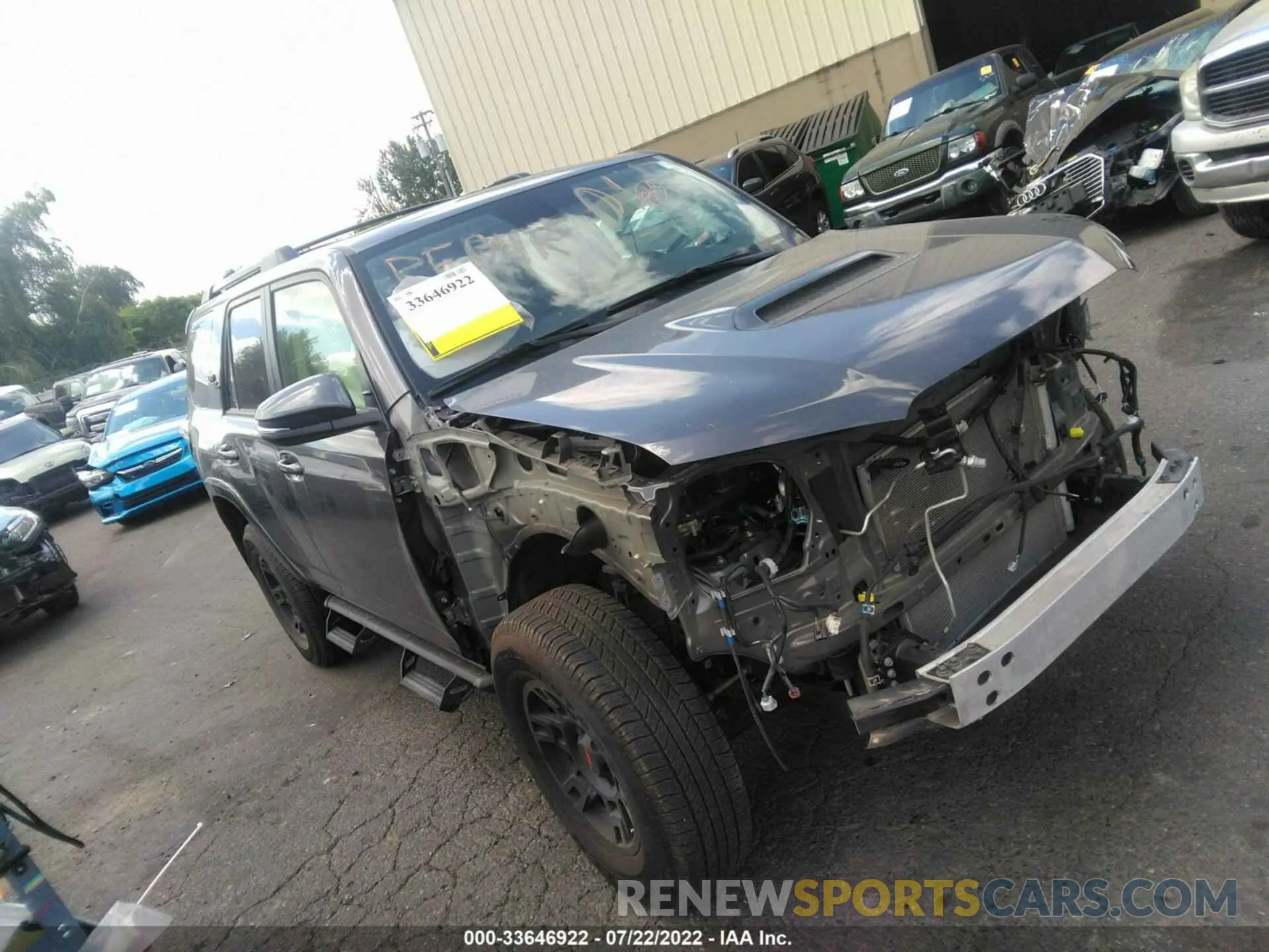 1 fotografías del automóvil dañado JTERU5JR6M5944248 TOYOTA 4RUNNER 2021