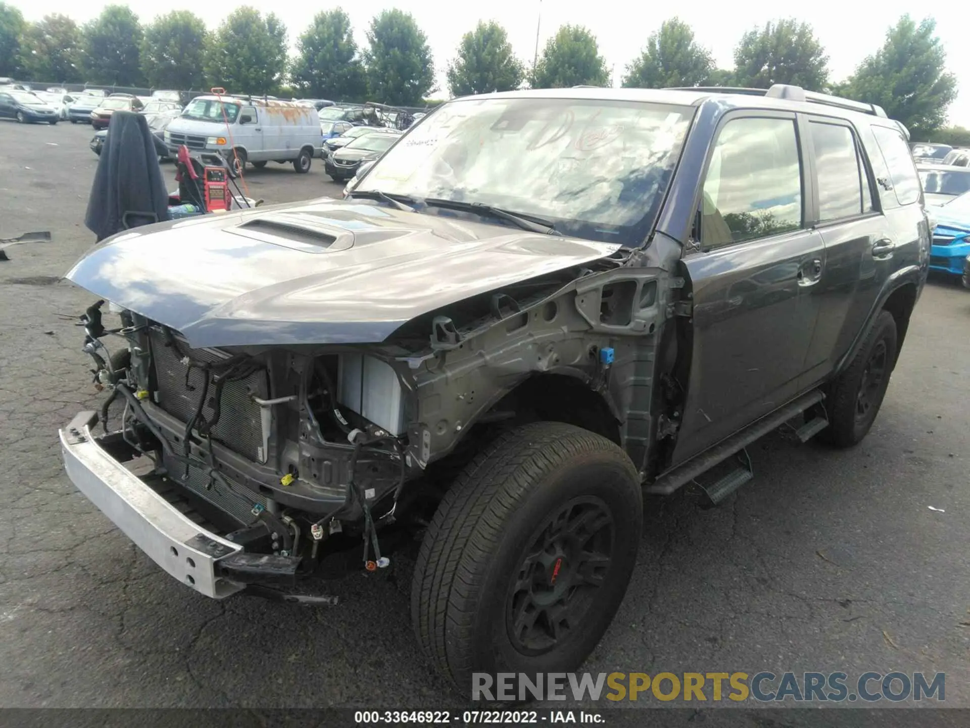 2 fotografías del automóvil dañado JTERU5JR6M5944248 TOYOTA 4RUNNER 2021