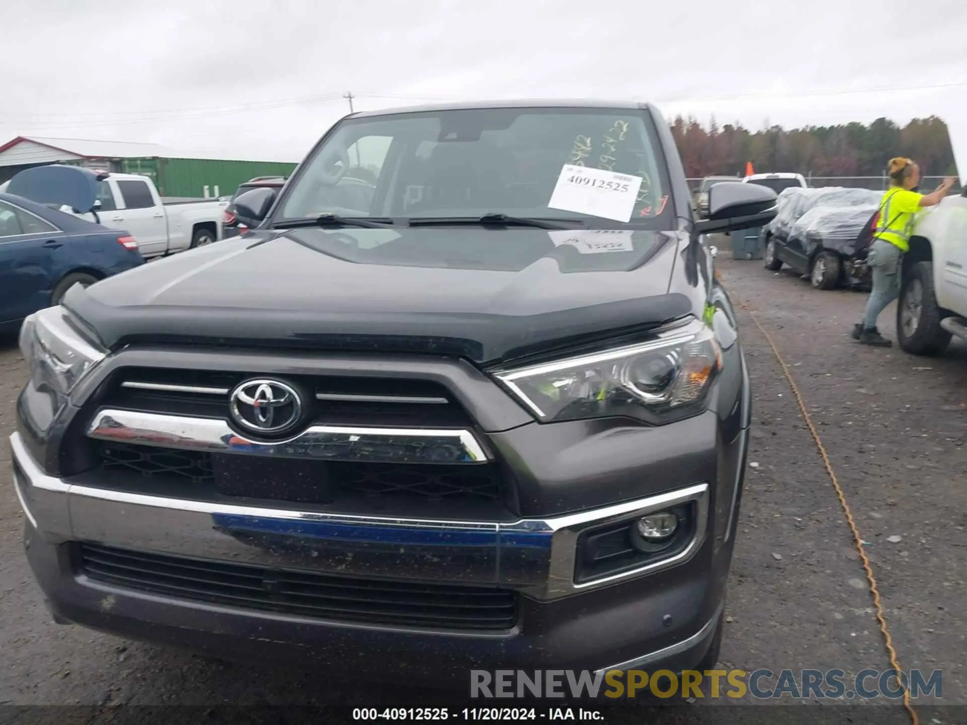 12 fotografías del automóvil dañado JTEDU5JR4N5265767 TOYOTA 4RUNNER 2022
