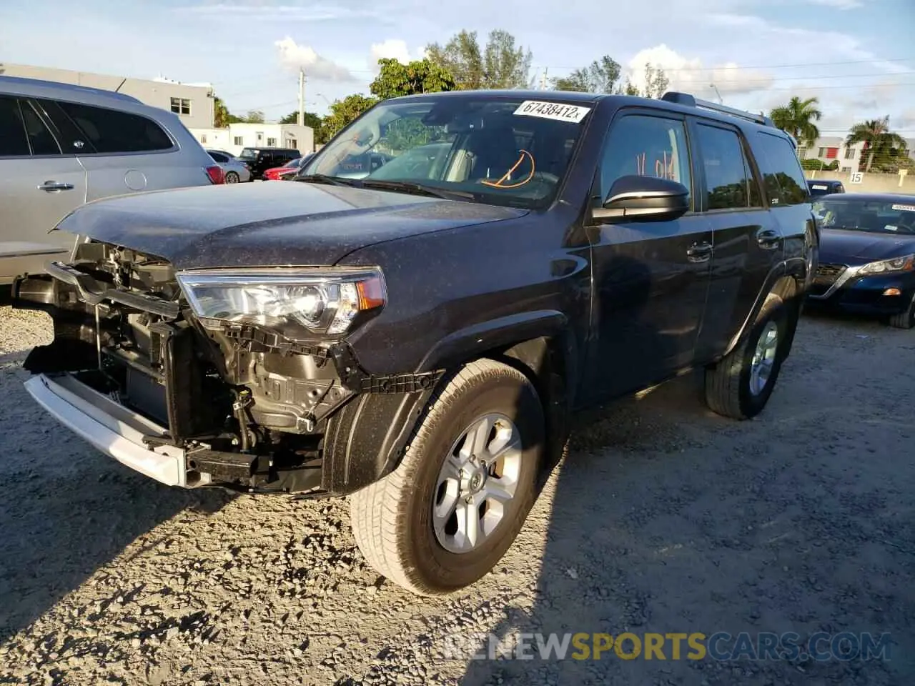 1 fotografías del automóvil dañado JTEEU5JR0N5261378 TOYOTA 4RUNNER 2022
