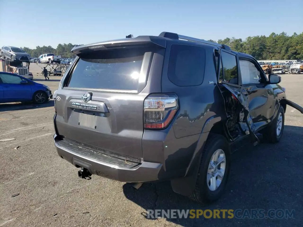 4 fotografías del automóvil dañado JTEEU5JR1N5255458 TOYOTA 4RUNNER 2022