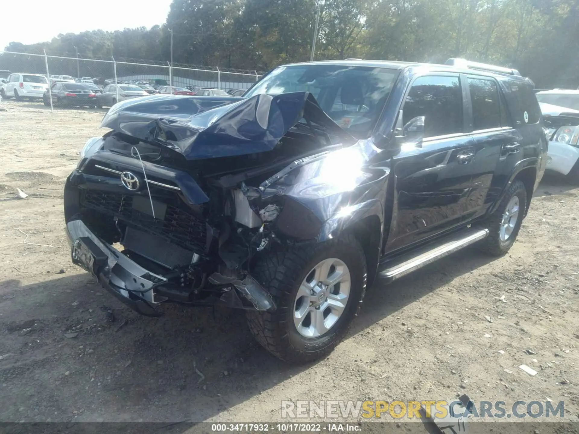 2 fotografías del automóvil dañado JTEEU5JR3N5256515 TOYOTA 4RUNNER 2022