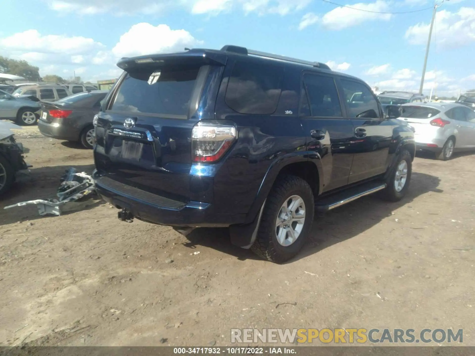 4 fotografías del automóvil dañado JTEEU5JR3N5256515 TOYOTA 4RUNNER 2022
