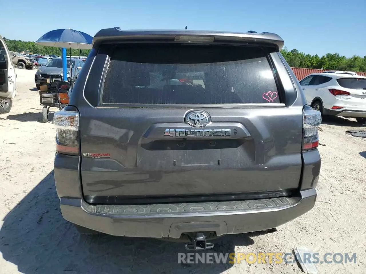 6 fotografías del automóvil dañado JTEEU5JR4N5259343 TOYOTA 4RUNNER 2022