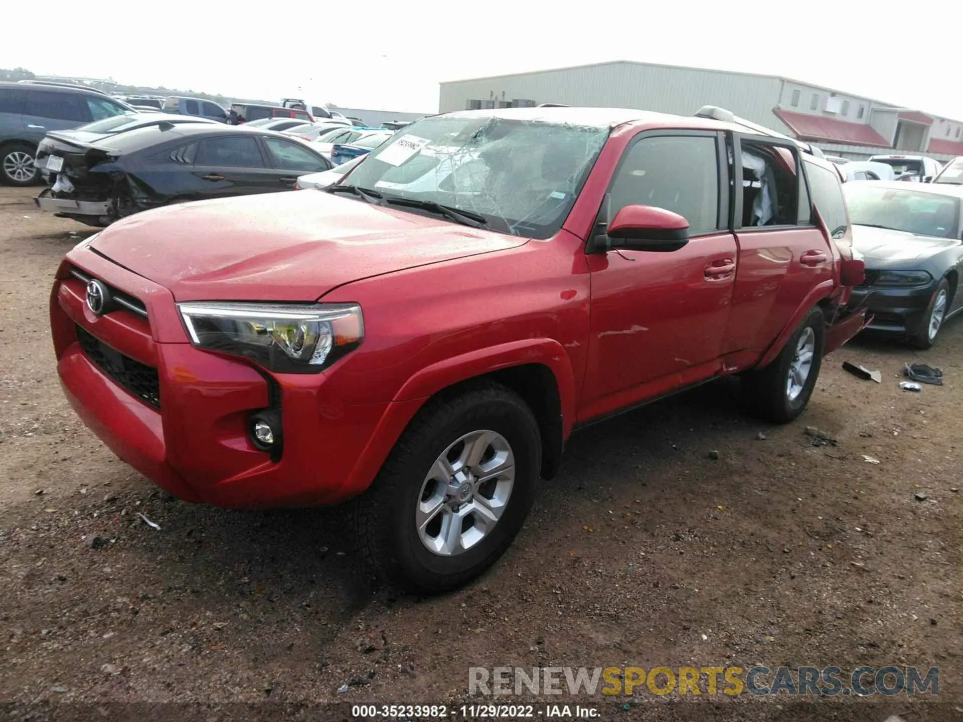 2 fotografías del automóvil dañado JTEEU5JR5N5252711 TOYOTA 4RUNNER 2022