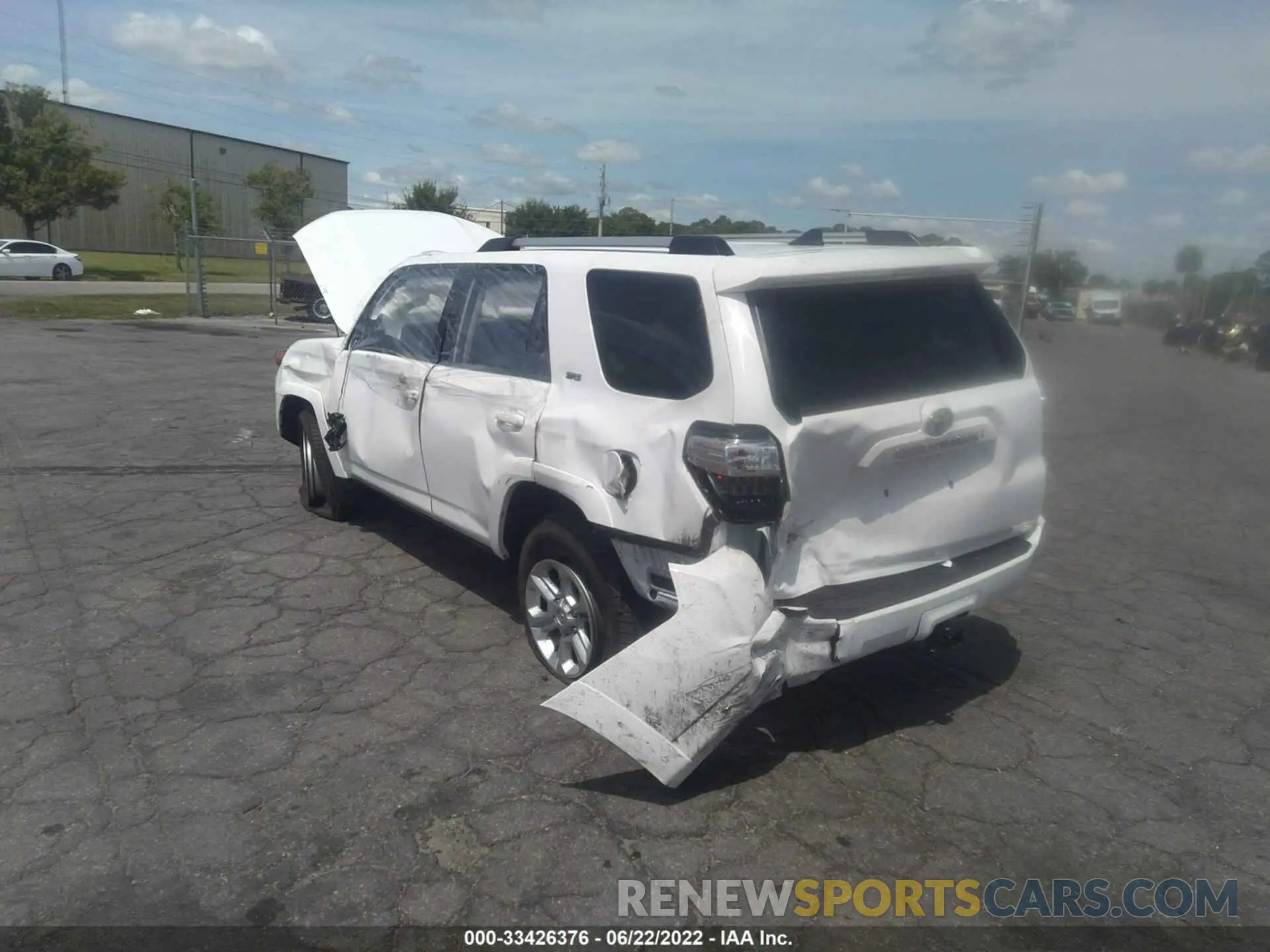 6 fotografías del automóvil dañado JTEEU5JR6N5252376 TOYOTA 4RUNNER 2022