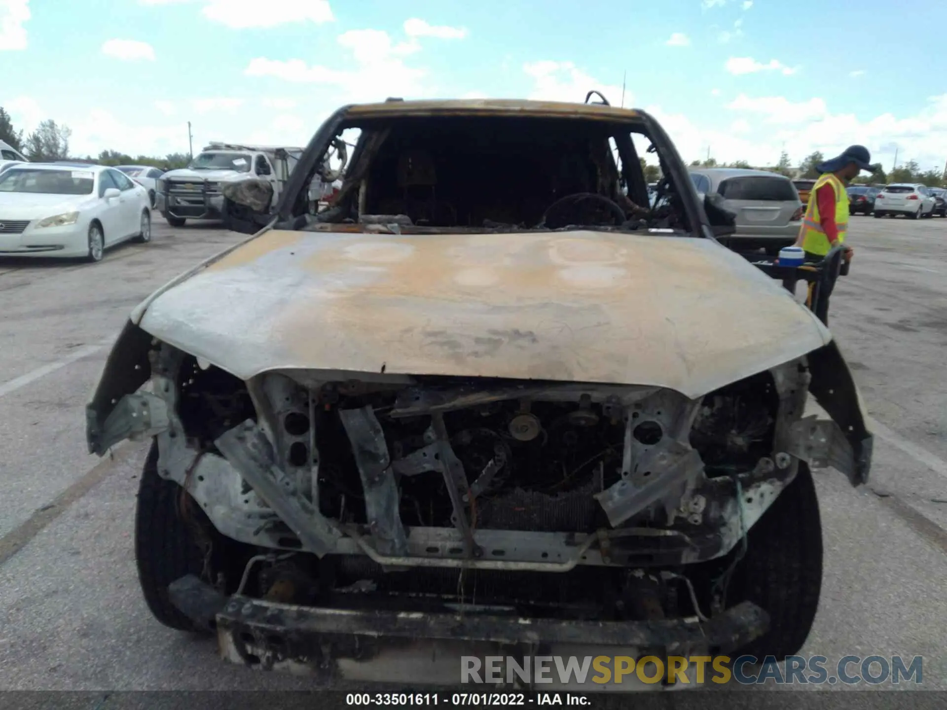 6 fotografías del automóvil dañado JTEEU5JRXN5258875 TOYOTA 4RUNNER 2022