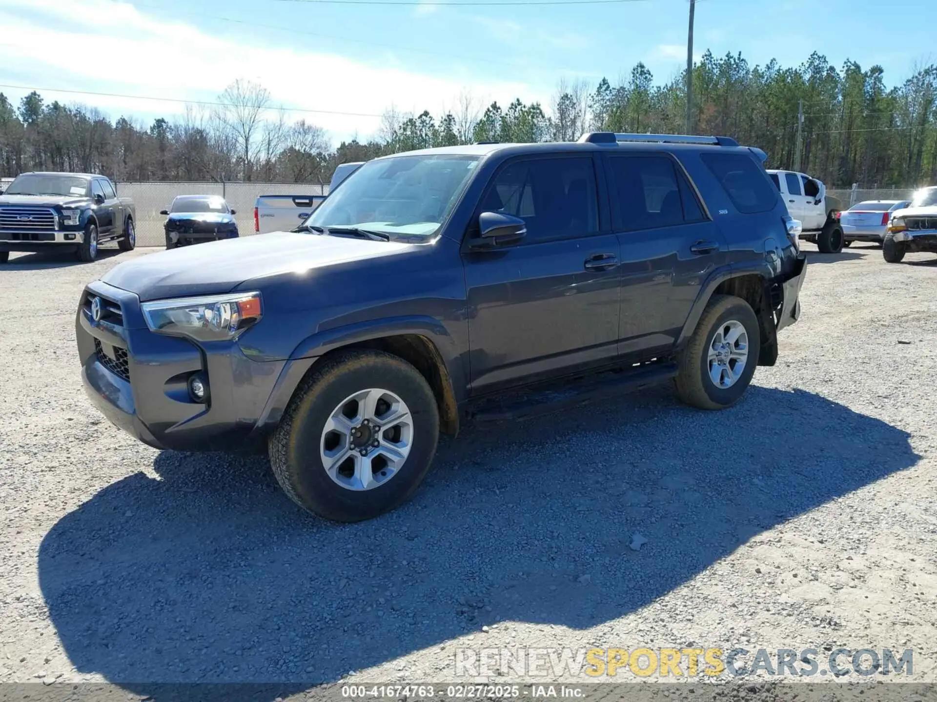 2 fotografías del automóvil dañado JTEFU5JR2N5269812 TOYOTA 4RUNNER 2022