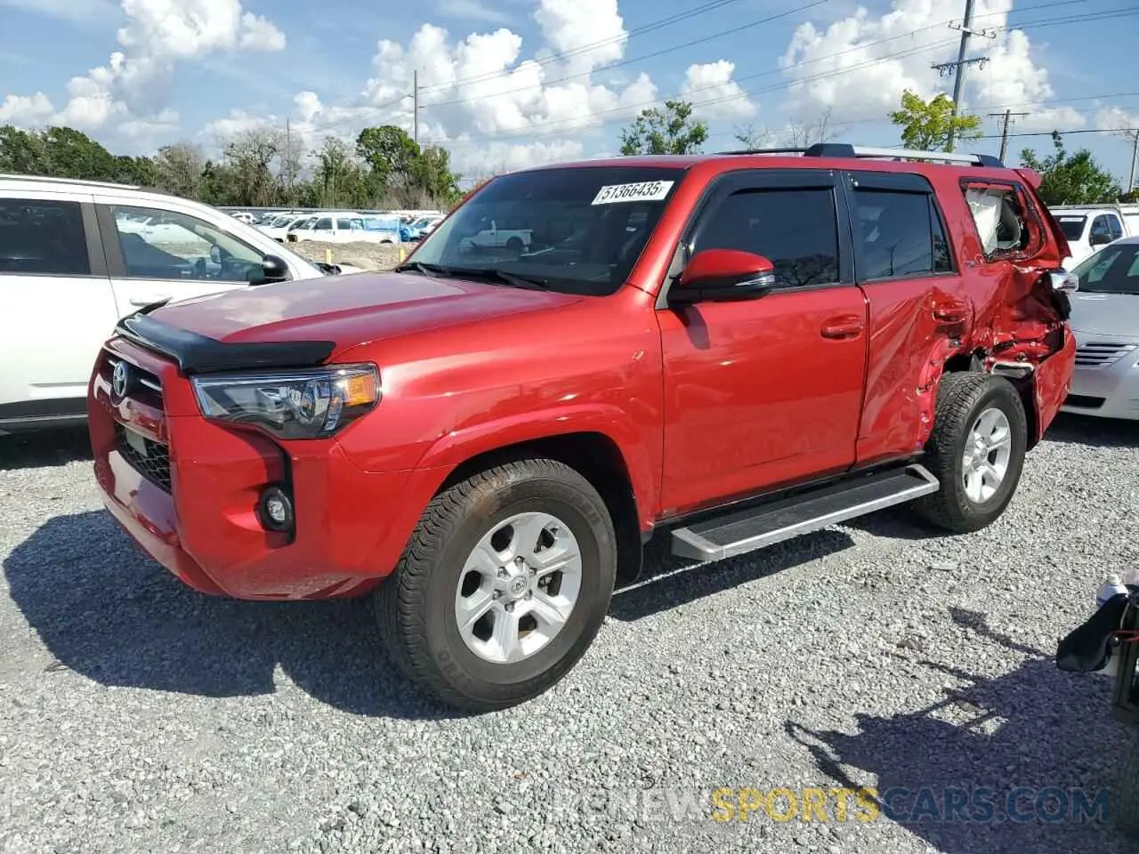 3 fotografías del automóvil dañado JTEFU5JR9N5277857 TOYOTA 4RUNNER 2022