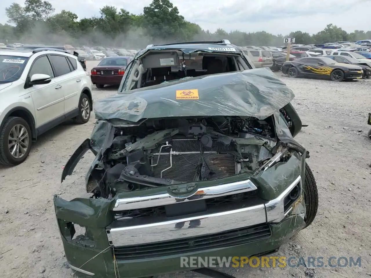 5 fotografías del automóvil dañado JTEKU5JR0N6040165 TOYOTA 4RUNNER 2022