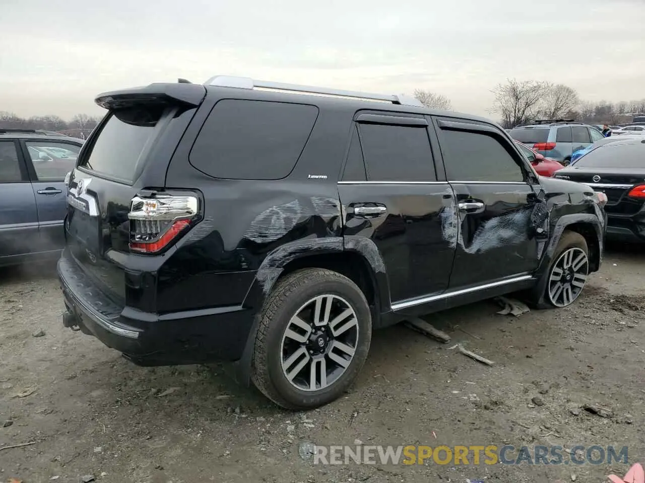 3 fotografías del automóvil dañado JTEKU5JR1N6042118 TOYOTA 4RUNNER 2022