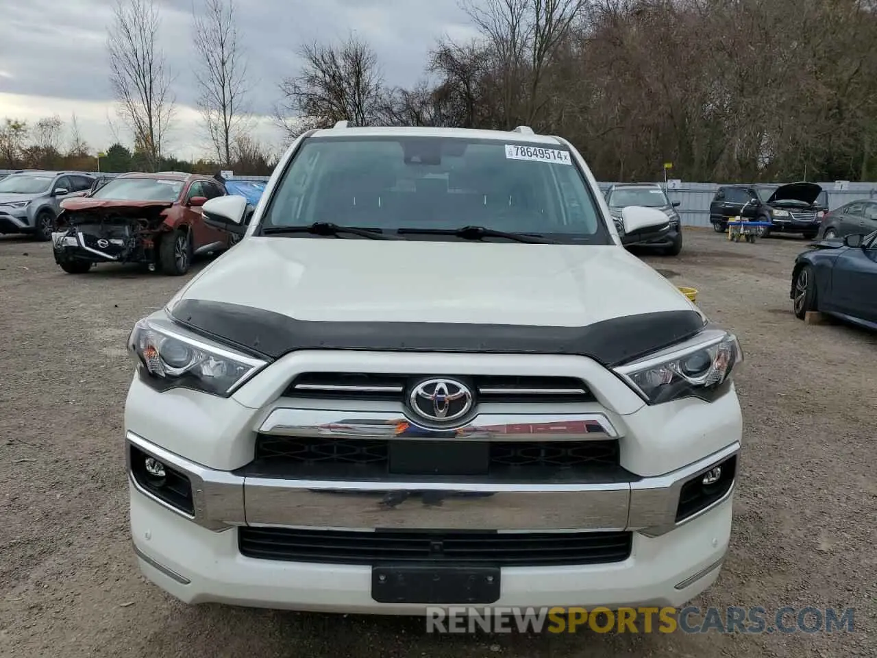 5 fotografías del automóvil dañado JTEKU5JR5N5989457 TOYOTA 4RUNNER 2022