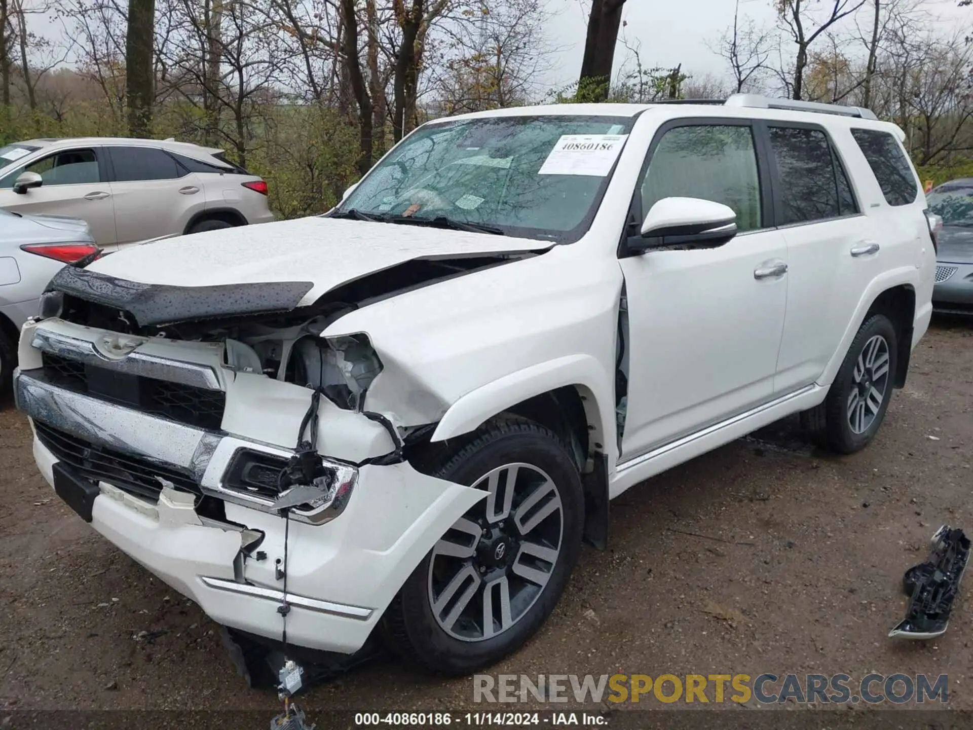 2 fotografías del automóvil dañado JTEKU5JR6N6032412 TOYOTA 4RUNNER 2022