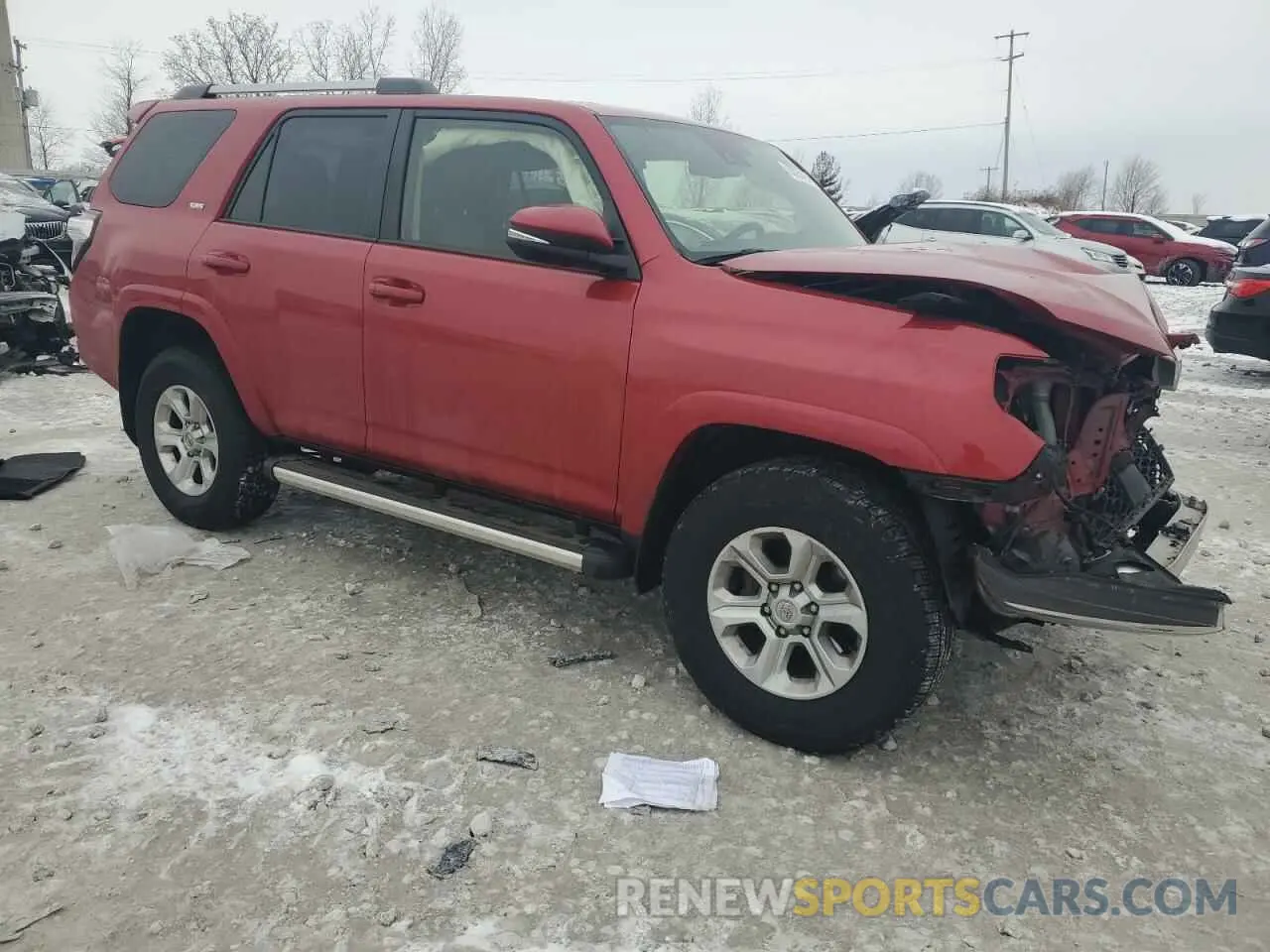 4 fotografías del automóvil dañado JTENU5JR1N6013456 TOYOTA 4RUNNER 2022