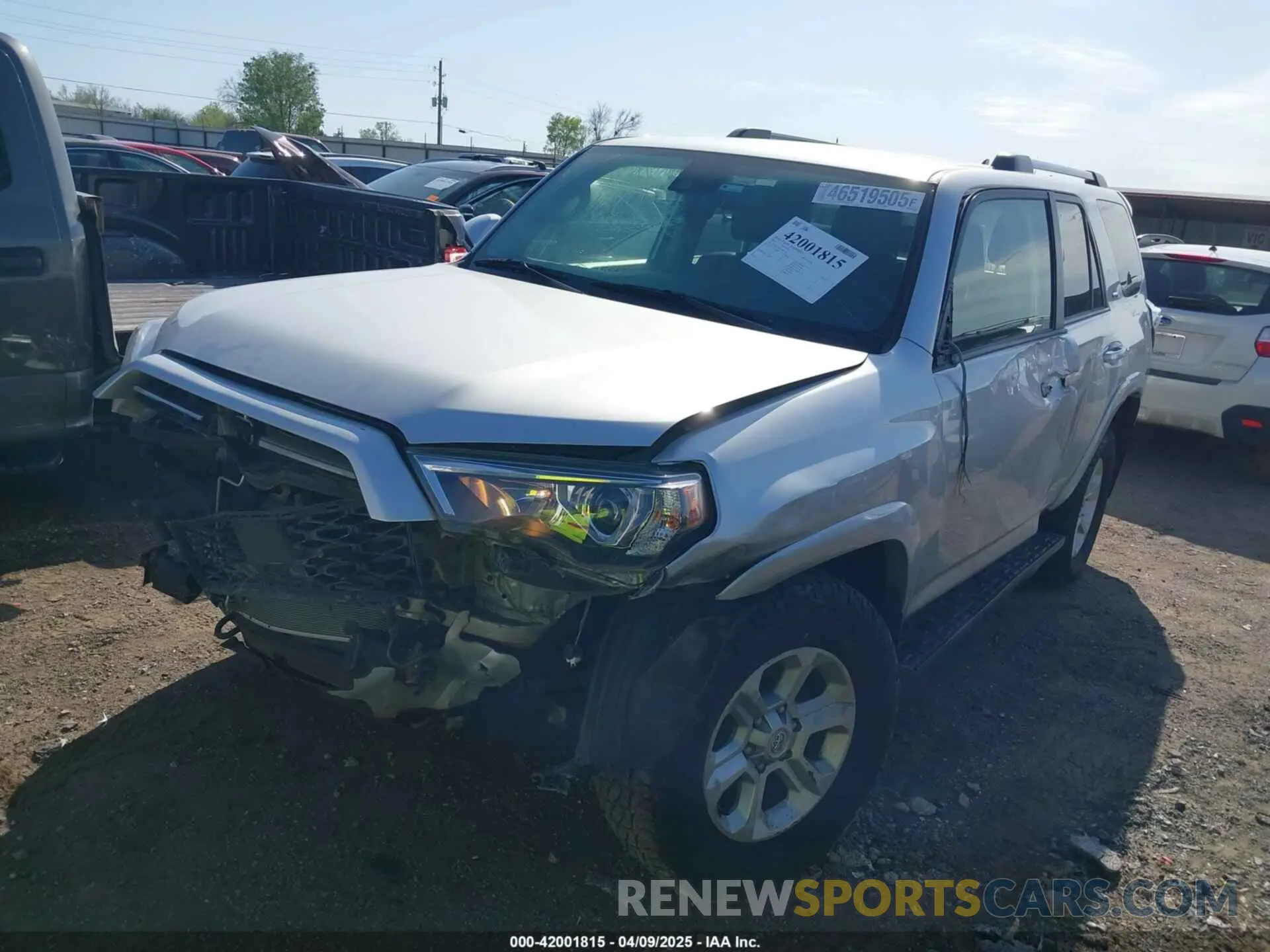 2 fotografías del automóvil dañado JTENU5JR8N6043358 TOYOTA 4RUNNER 2022