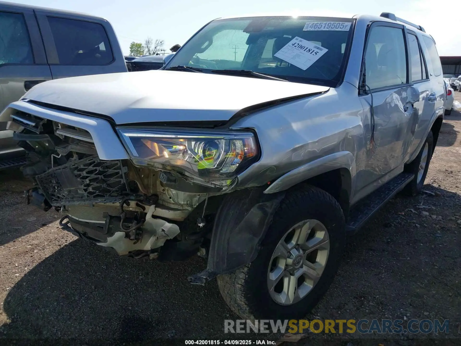 6 fotografías del automóvil dañado JTENU5JR8N6043358 TOYOTA 4RUNNER 2022