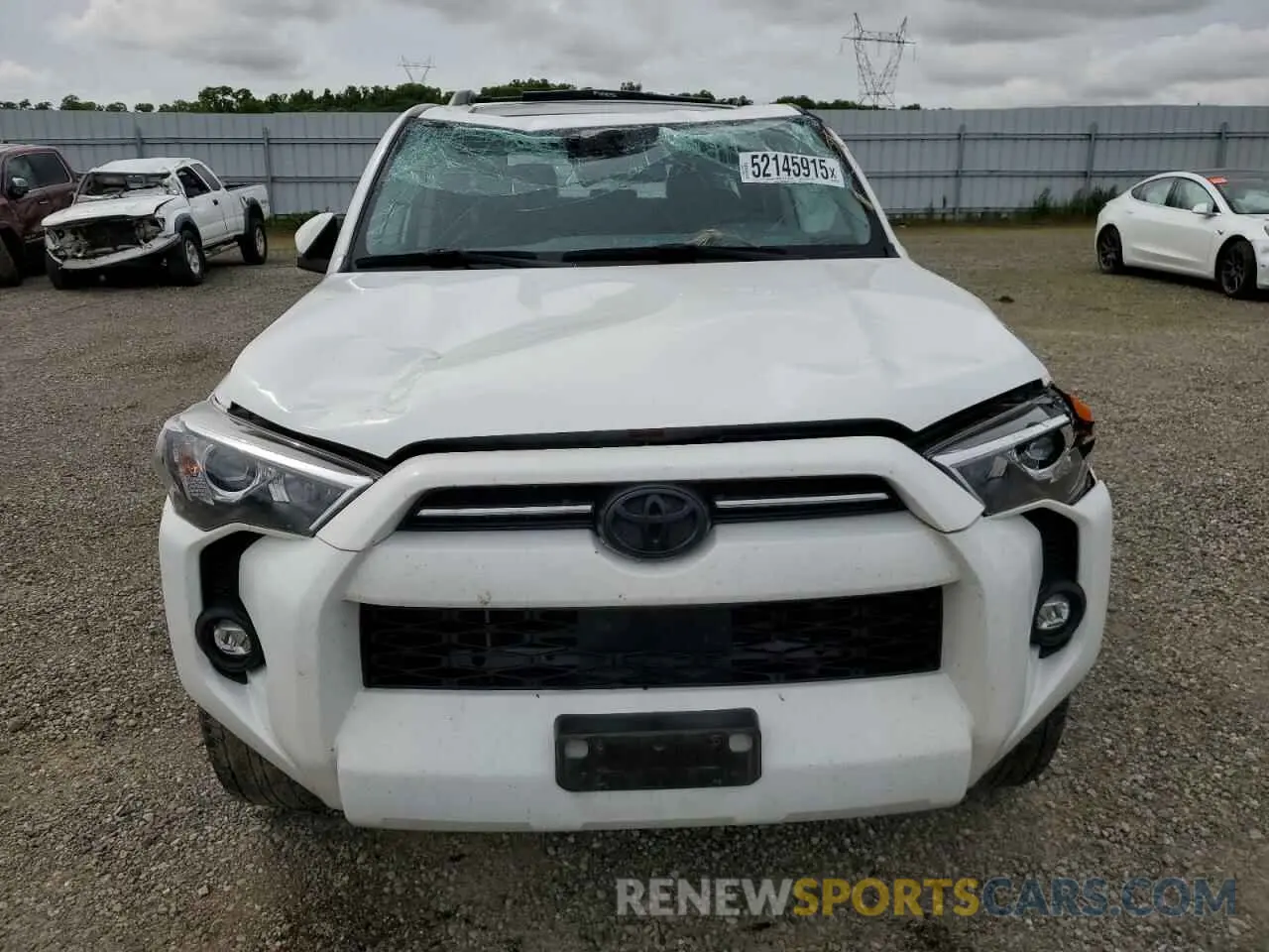 5 fotografías del automóvil dañado JTENU5JR8N6081270 TOYOTA 4RUNNER 2022