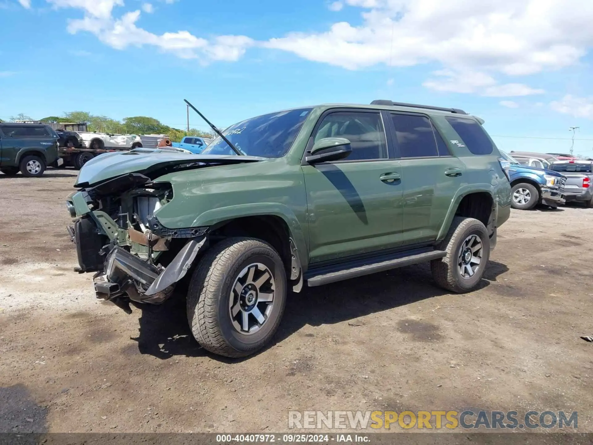 2 fotografías del automóvil dañado JTEPU5JR4N6070792 TOYOTA 4RUNNER 2022