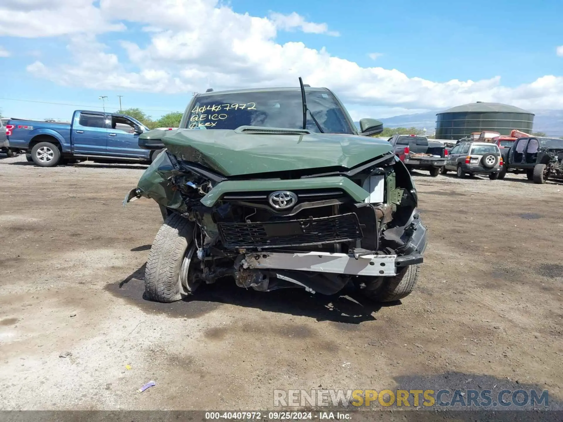 6 fotografías del automóvil dañado JTEPU5JR4N6070792 TOYOTA 4RUNNER 2022