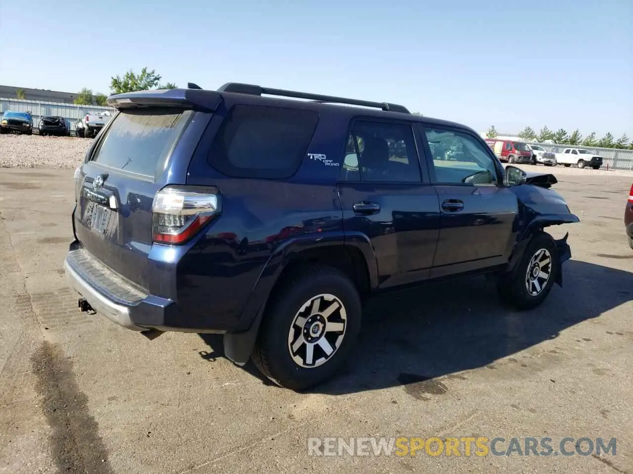 3 fotografías del automóvil dañado JTERU5JR0N6030928 TOYOTA 4RUNNER 2022