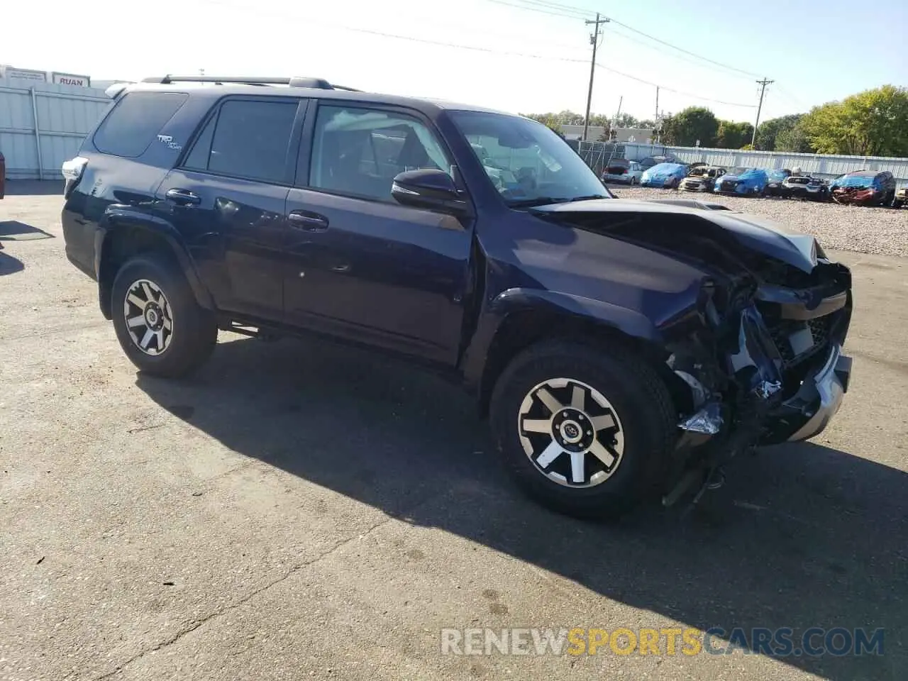 4 fotografías del automóvil dañado JTERU5JR0N6030928 TOYOTA 4RUNNER 2022