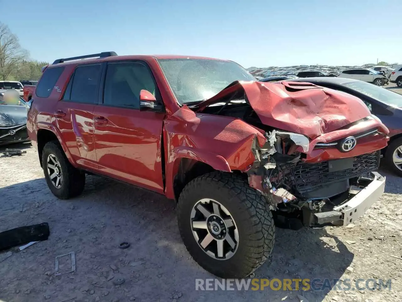 4 fotografías del automóvil dañado JTERU5JR2N6079466 TOYOTA 4RUNNER 2022