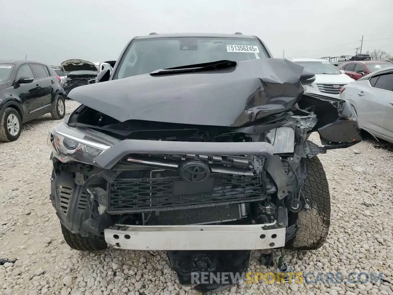 5 fotografías del automóvil dañado JTERU5JR2N6085655 TOYOTA 4RUNNER 2022