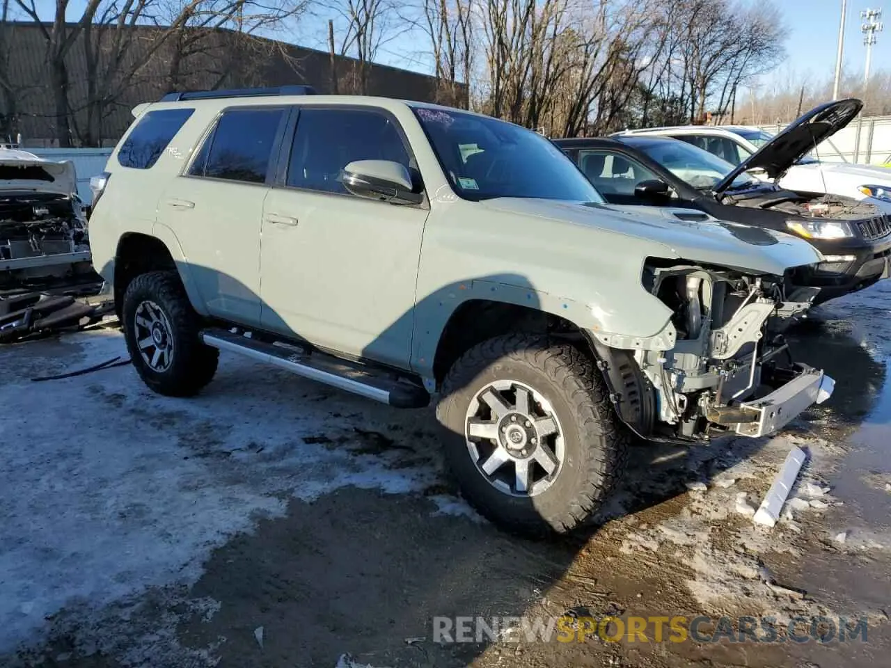 4 fotografías del automóvil dañado JTERU5JR6N6080118 TOYOTA 4RUNNER 2022