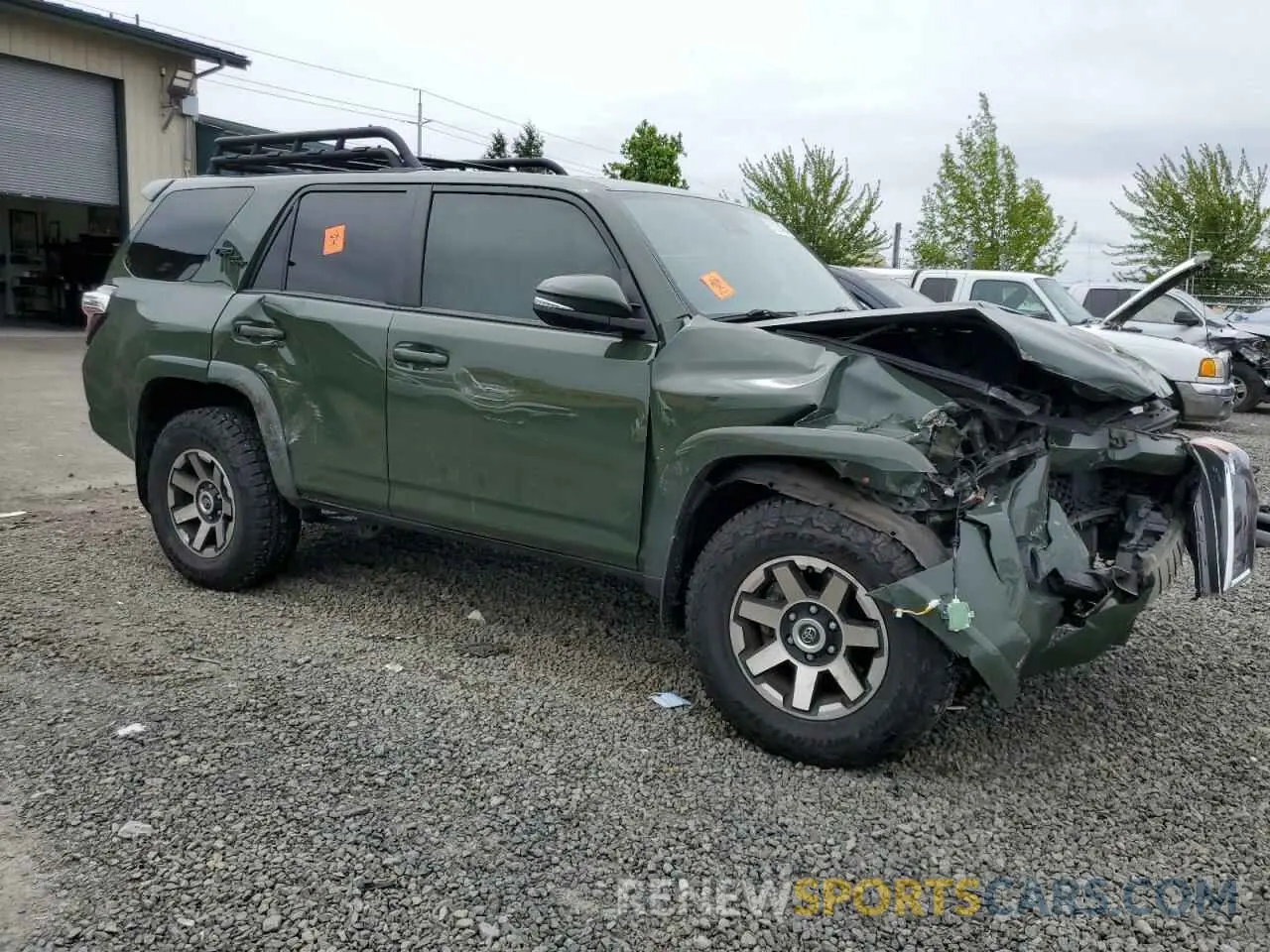 4 fotografías del automóvil dañado JTERU5JR7N6039464 TOYOTA 4RUNNER 2022