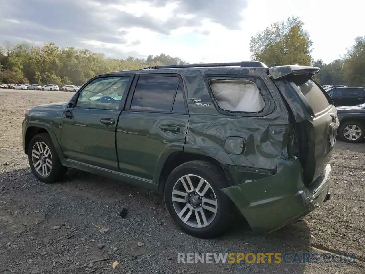 2 fotografías del automóvil dañado JTESU5JR2N5971305 TOYOTA 4RUNNER 2022