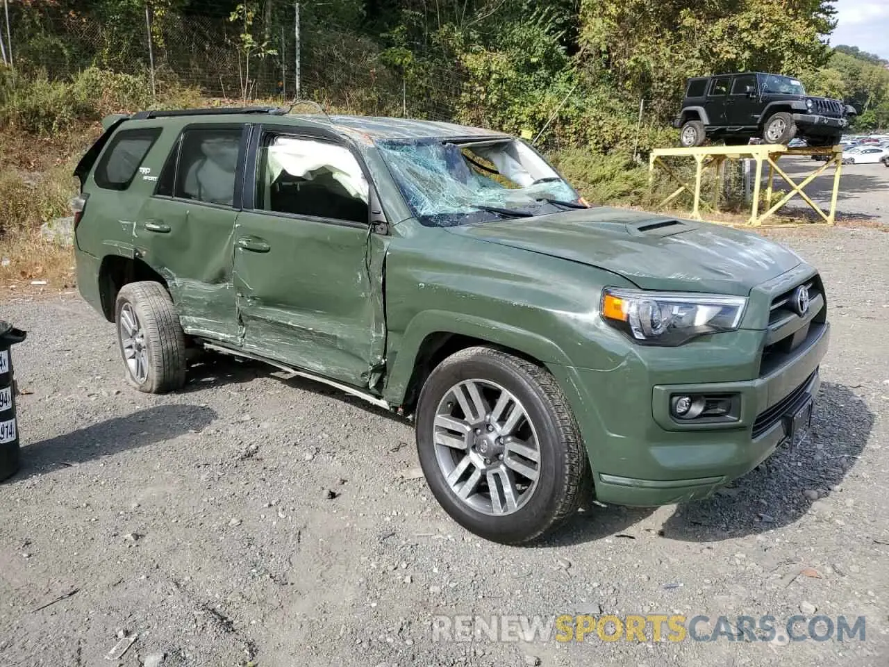 4 fotografías del automóvil dañado JTESU5JR2N5971305 TOYOTA 4RUNNER 2022
