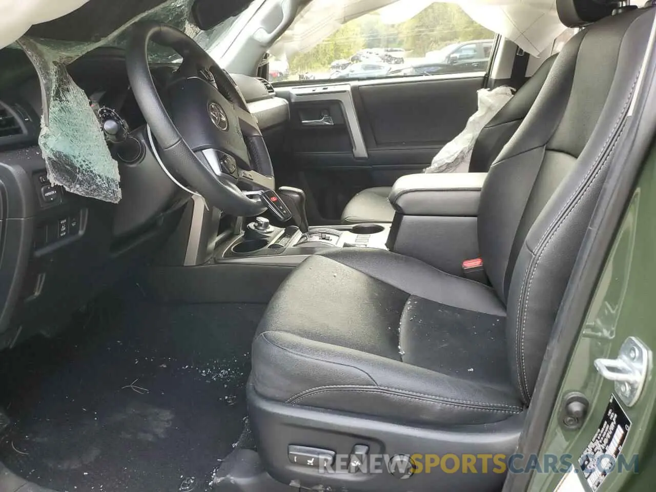 7 fotografías del automóvil dañado JTESU5JR2N5971305 TOYOTA 4RUNNER 2022