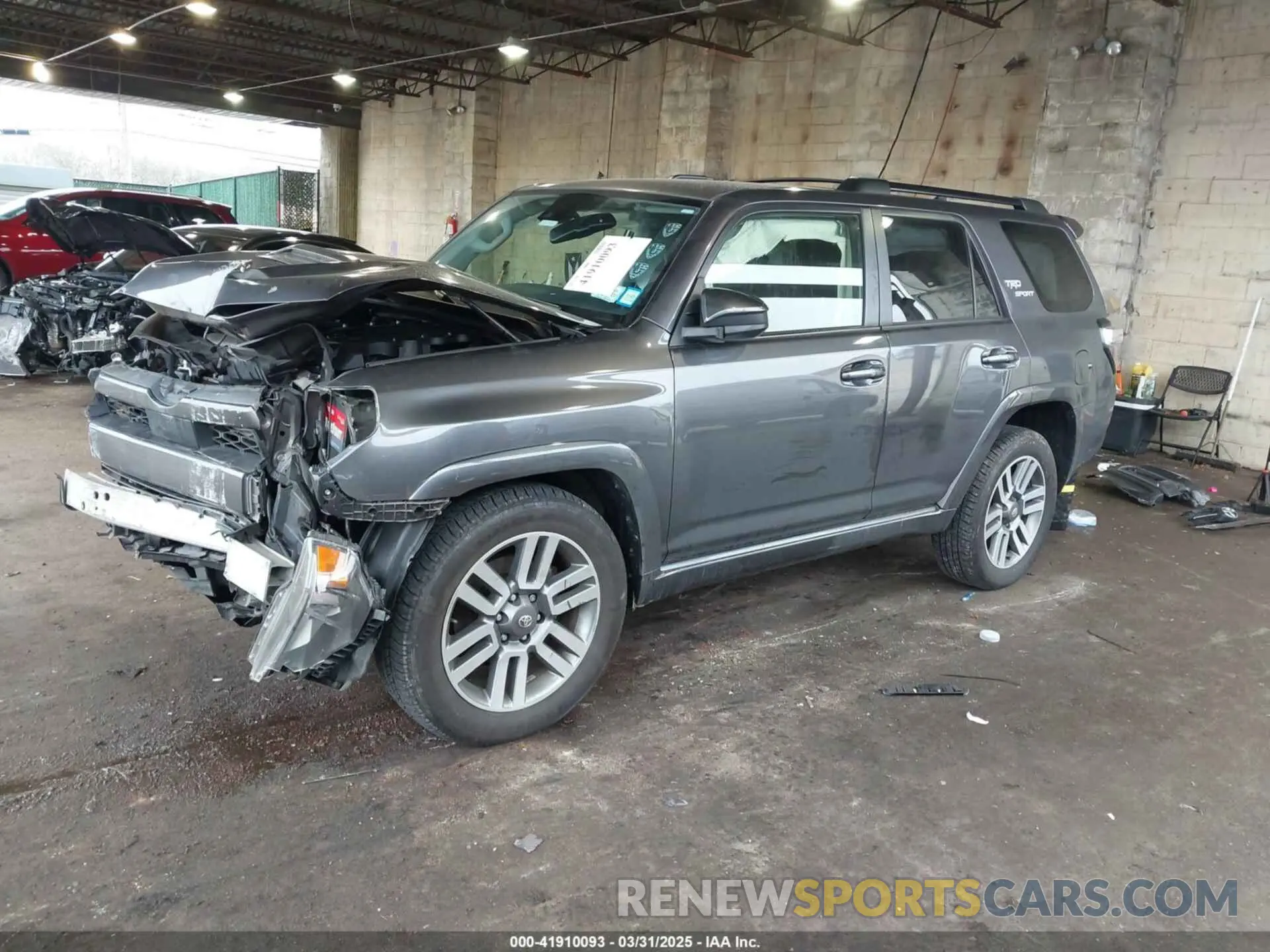 2 fotografías del automóvil dañado JTESU5JR4N5982192 TOYOTA 4RUNNER 2022