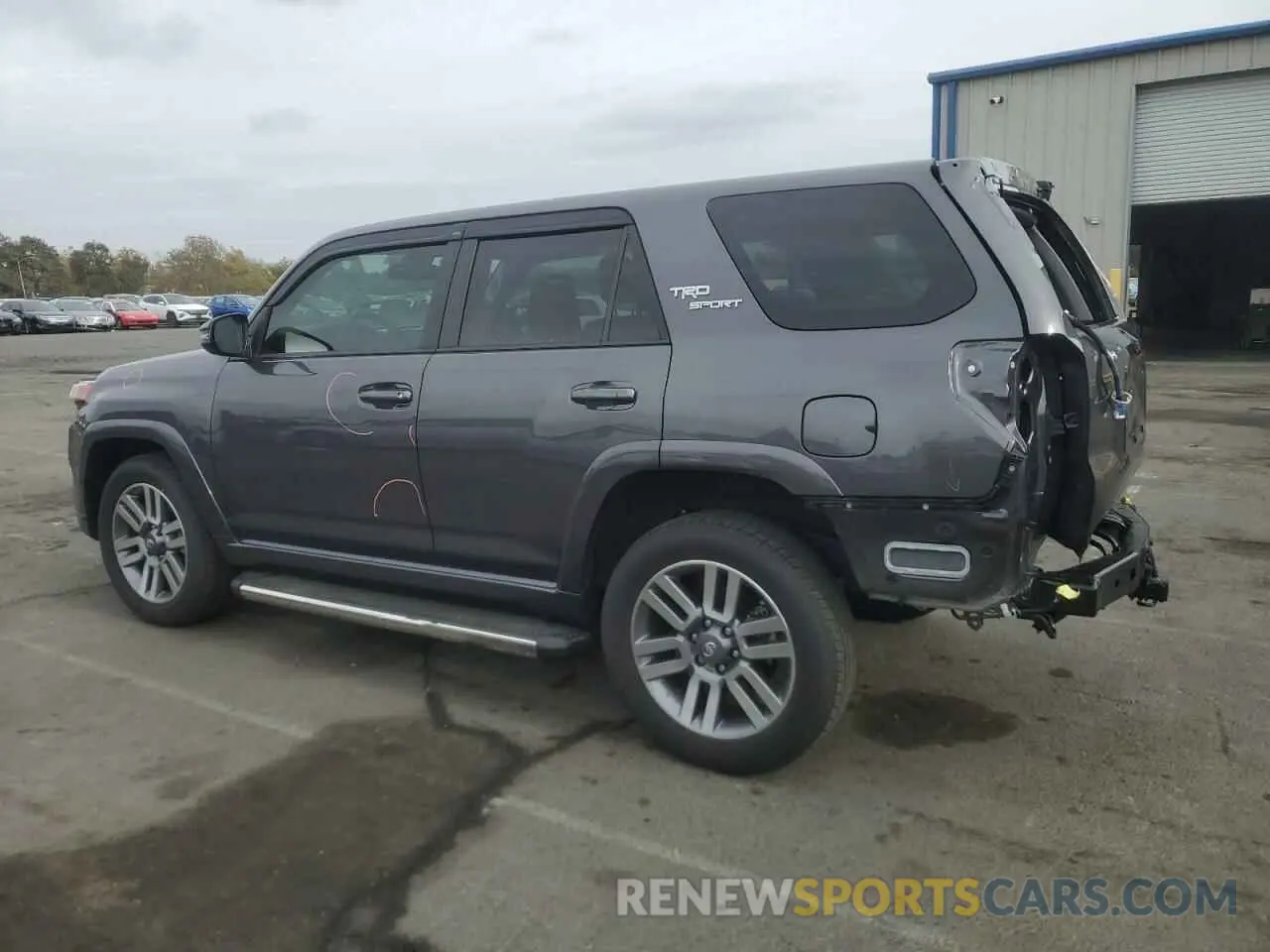 2 fotografías del automóvil dañado JTESU5JR7N6013979 TOYOTA 4RUNNER 2022