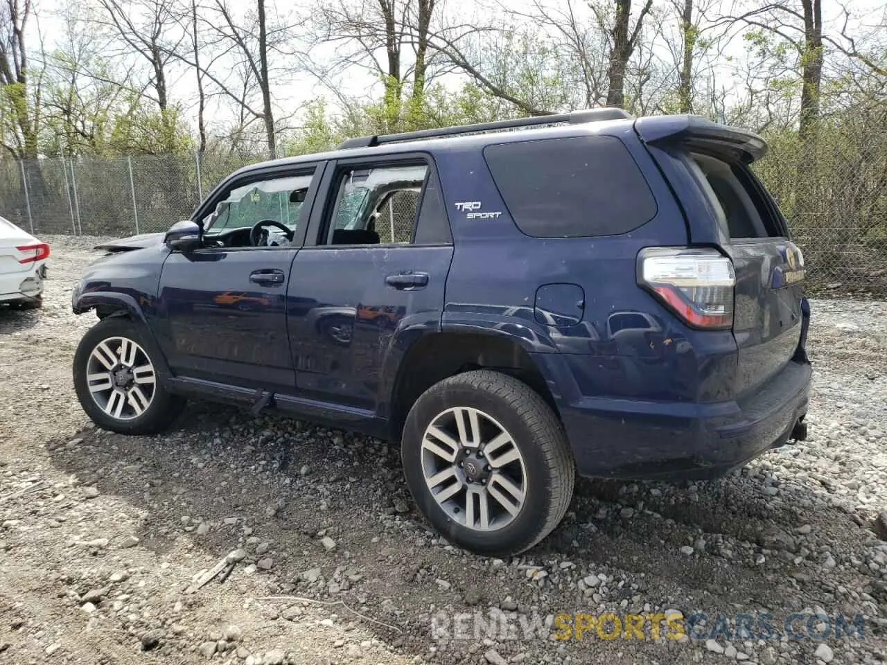 2 fotografías del automóvil dañado JTESU5JR7N6025534 TOYOTA 4RUNNER 2022
