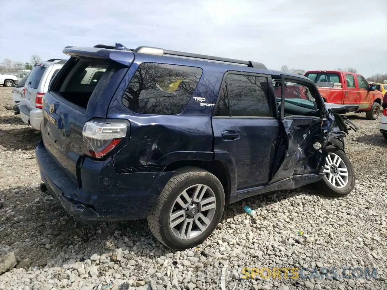 3 fotografías del automóvil dañado JTESU5JR7N6025534 TOYOTA 4RUNNER 2022