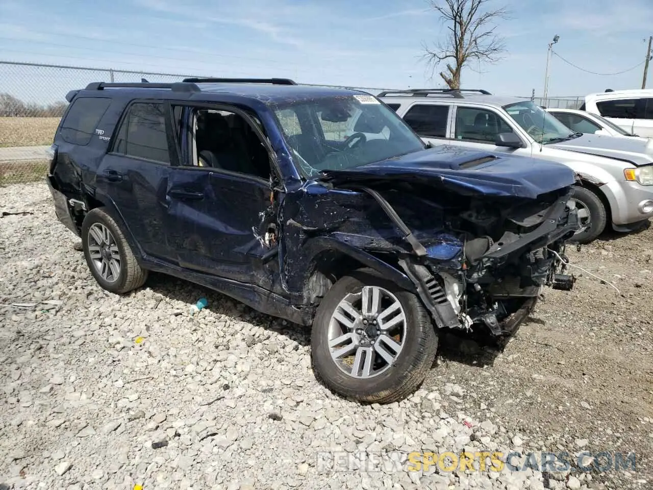 4 fotografías del automóvil dañado JTESU5JR7N6025534 TOYOTA 4RUNNER 2022