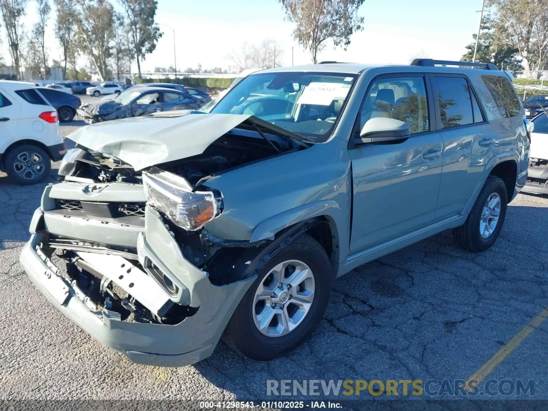 2 fotografías del automóvil dañado JTESU5JR8N5987279 TOYOTA 4RUNNER 2022