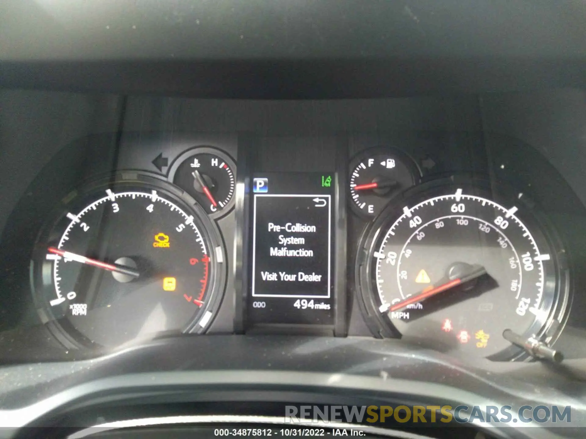 7 fotografías del automóvil dañado JTEEU5JR0P5278412 TOYOTA 4RUNNER 2023