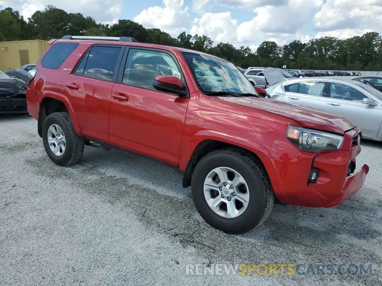 4 fotografías del automóvil dañado JTEEU5JR0P5287448 TOYOTA 4RUNNER 2023
