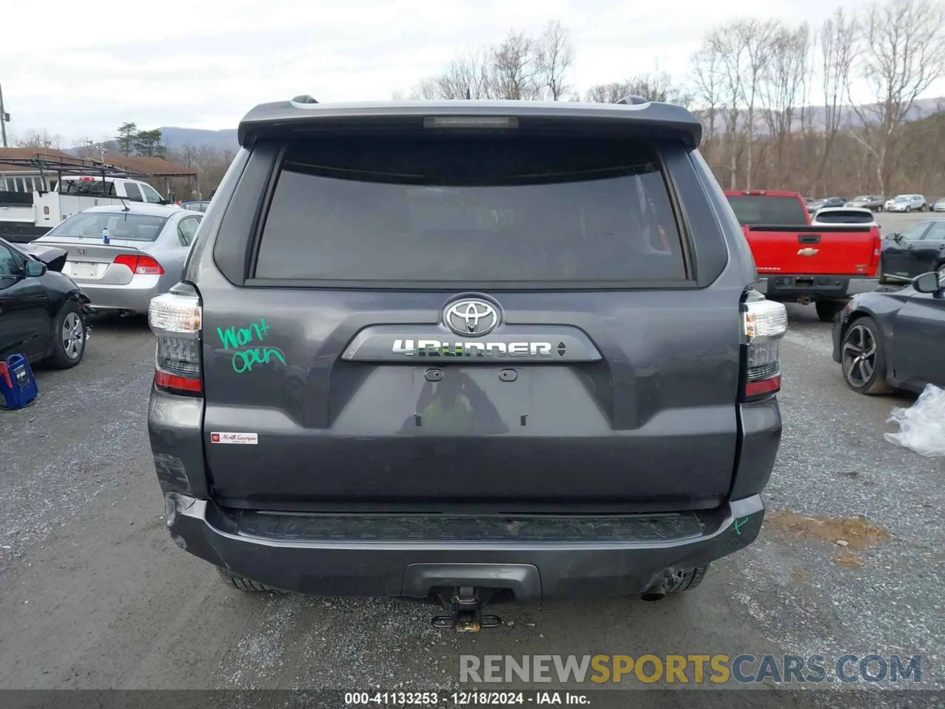 17 fotografías del automóvil dañado JTEEU5JR5P5302493 TOYOTA 4RUNNER 2023