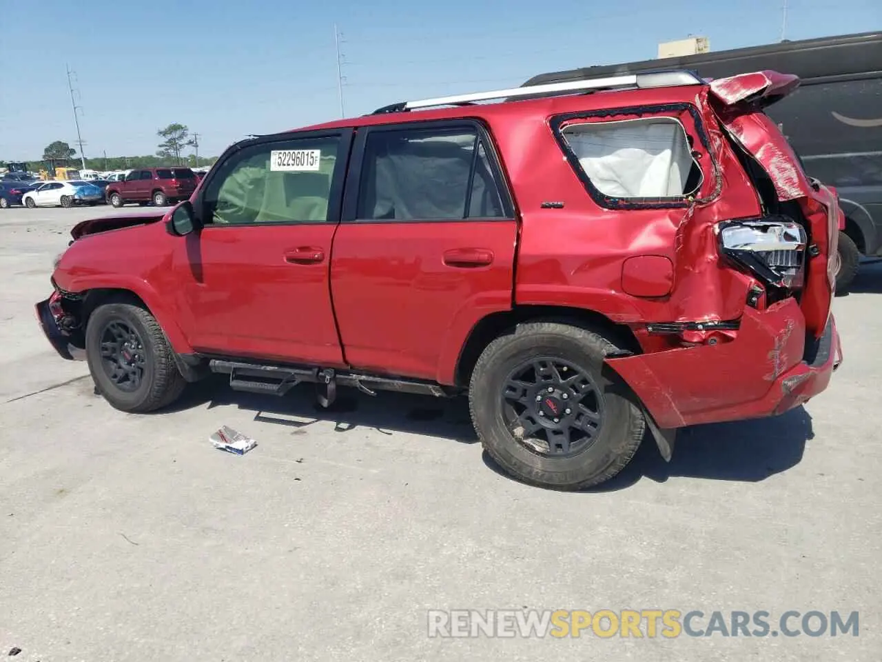 2 fotografías del automóvil dañado JTEEU5JR6P5293495 TOYOTA 4RUNNER 2023