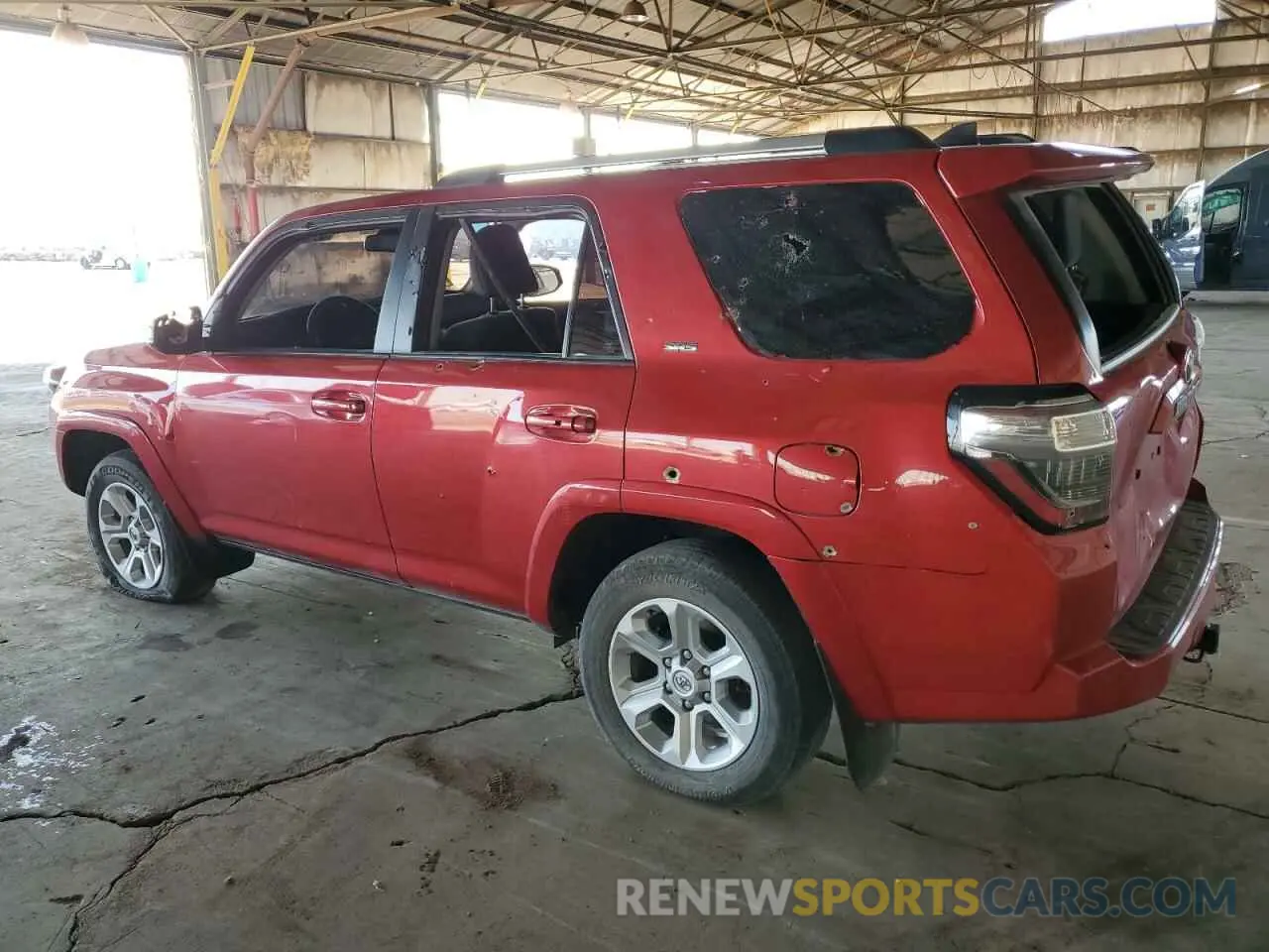 2 fotografías del automóvil dañado JTEEU5JR8P5292672 TOYOTA 4RUNNER 2023
