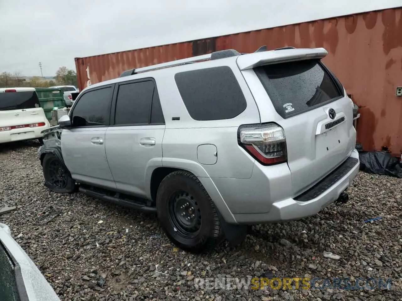 2 fotografías del automóvil dañado JTEEU5JR9P5300469 TOYOTA 4RUNNER 2023