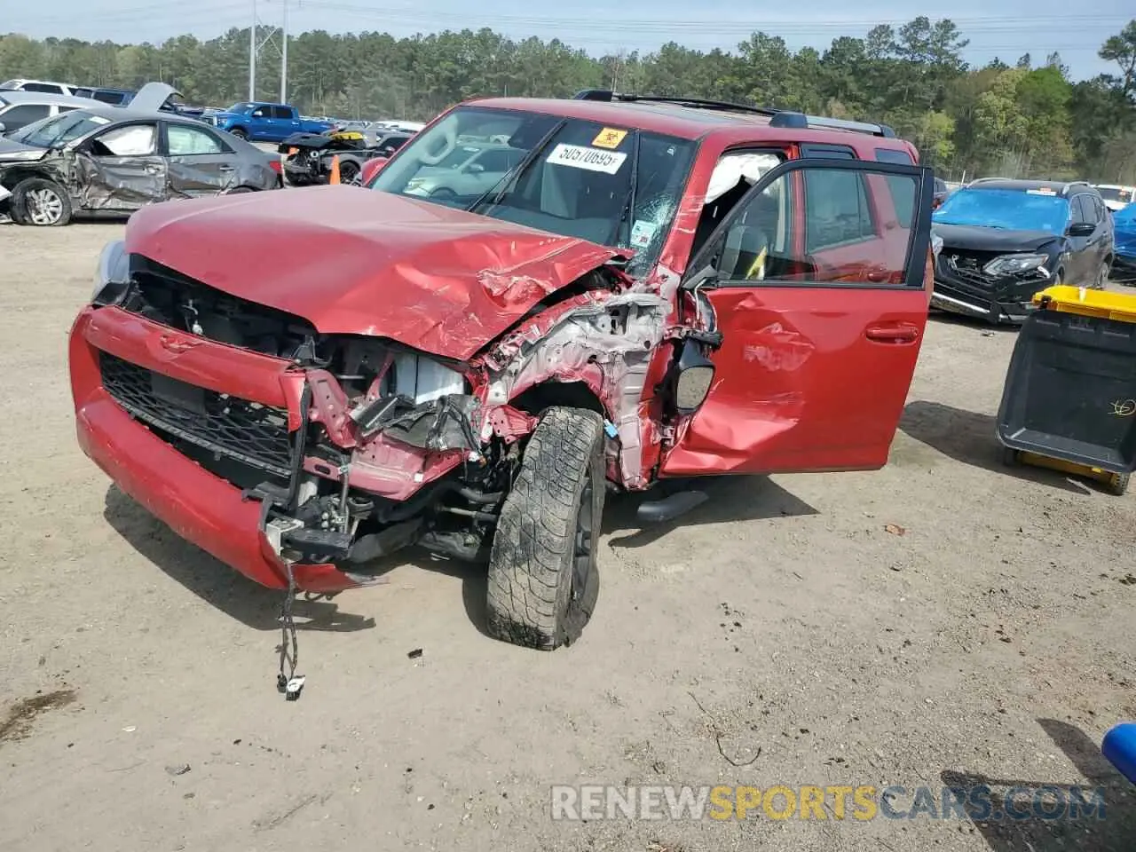 1 fotografías del automóvil dañado JTEFU5JR1P5293263 TOYOTA 4RUNNER 2023