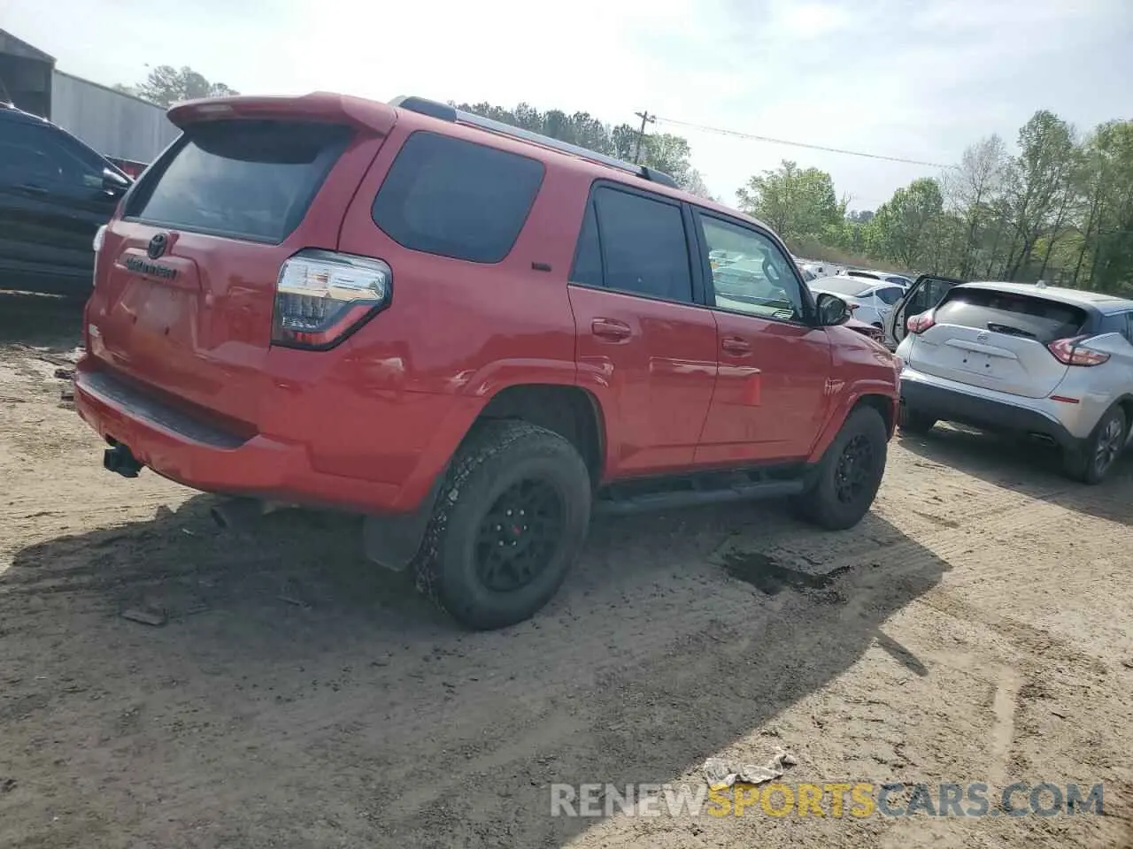 3 fotografías del automóvil dañado JTEFU5JR1P5293263 TOYOTA 4RUNNER 2023