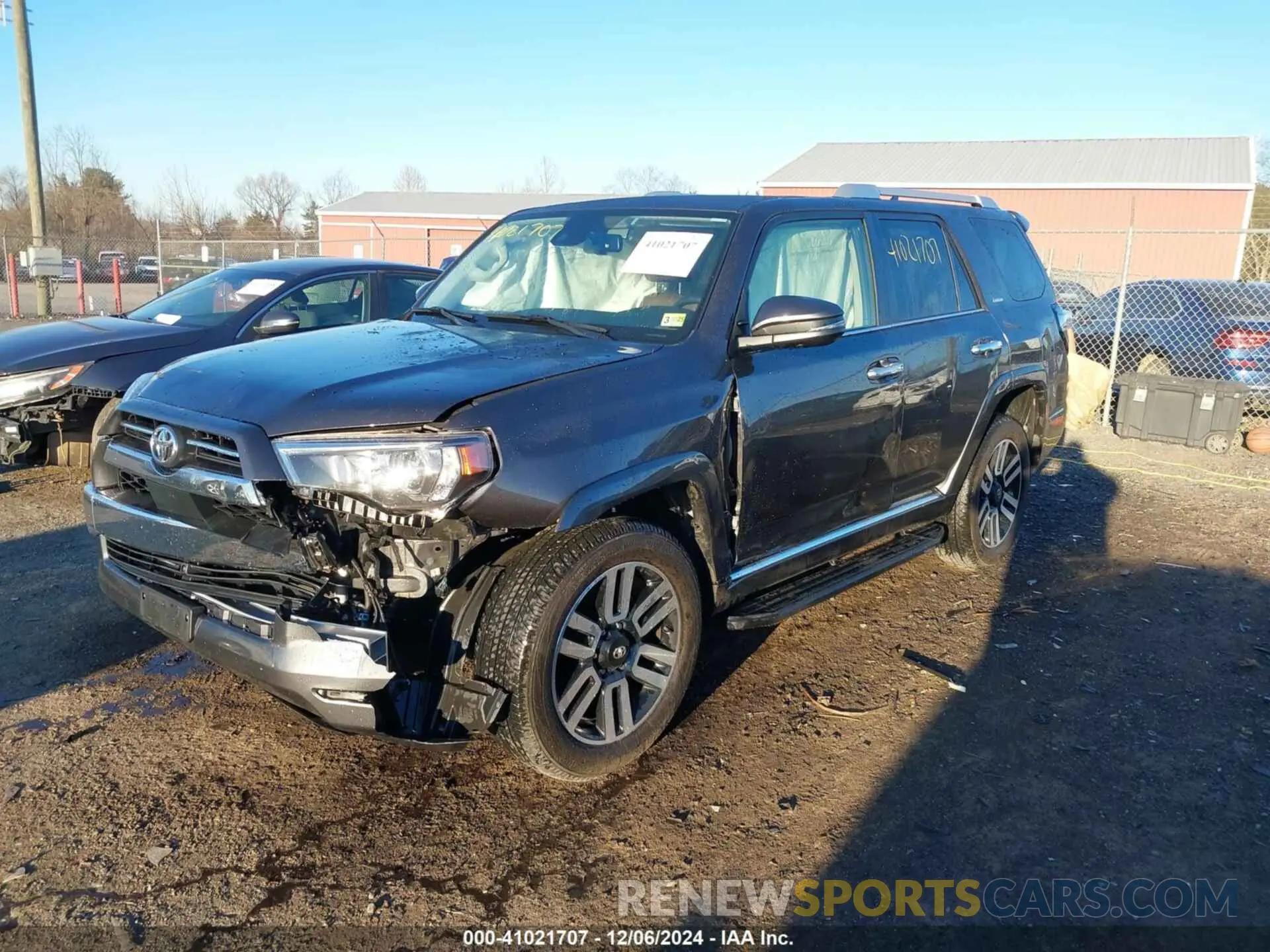 2 fotografías del automóvil dañado JTEKU5JR7P6091973 TOYOTA 4RUNNER 2023